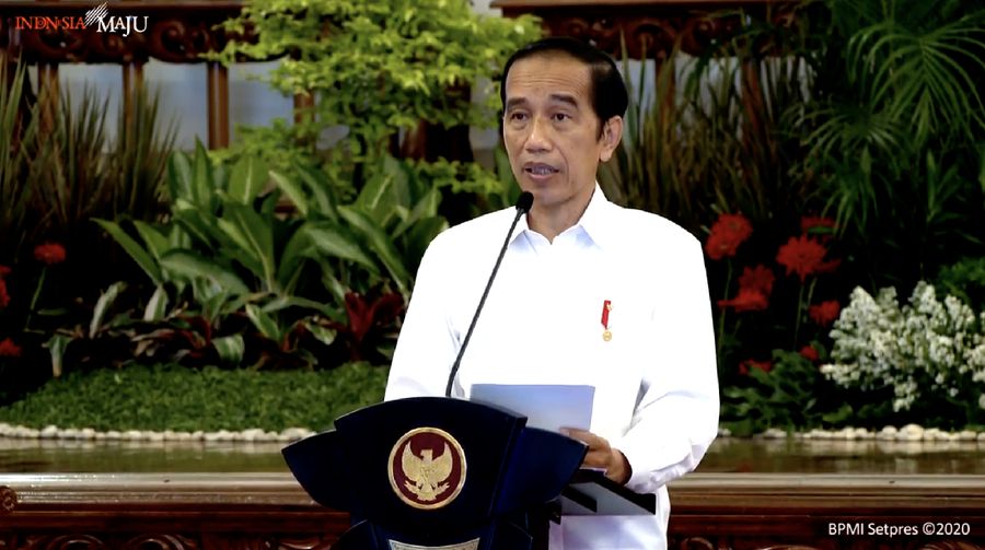 Arahan Presiden Jokowi pada Sidang Kabinet Paripurna, Istana Negara, 2 November 2020. (Tangkapan Layar Youtube)
