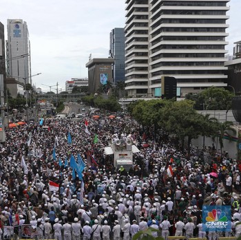 Penampakan Massa Aksi Demo 211 Kecam Macron yang Hina Islam