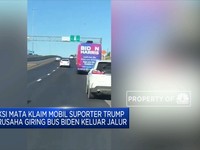 Bus Joe Biden Dikepung Pendukung Donald Trump