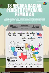 Simak Nih, 13 Negara Bagian Penentu Presiden Baru AS