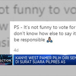 Kanye West Pamer Vote Diri Sendiri di Surat Suara Pilpres AS