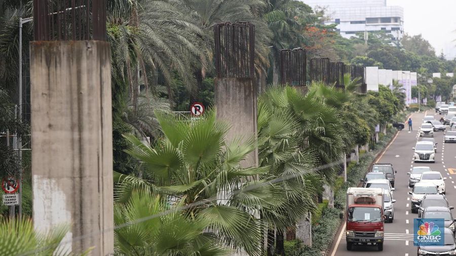 Tiang Monorel (CNBC Indonesia/Andrean Kristianto)