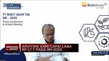 Ditopang Efisiensi, PTBA Sepanjang 9M-2020 Raih Laba Rp 1,7 T