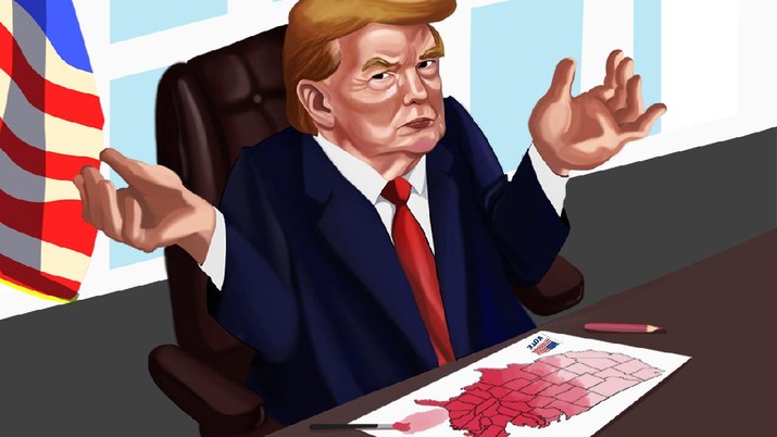 INFOGRAFIS, Pemilu AS, Donald Trump Ngamuk Minta Setop Perhitungan