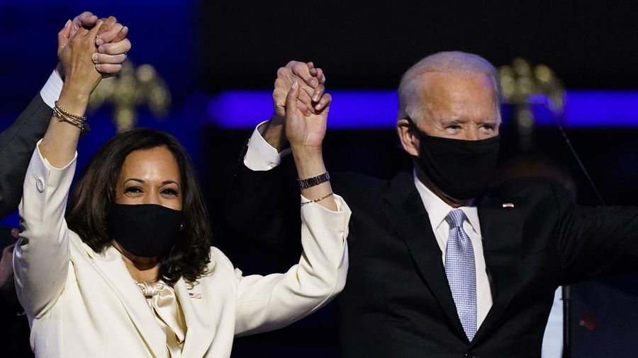 Wakil Presiden terpilih Kamala Harris dan Presiden terpilih Joe Biden