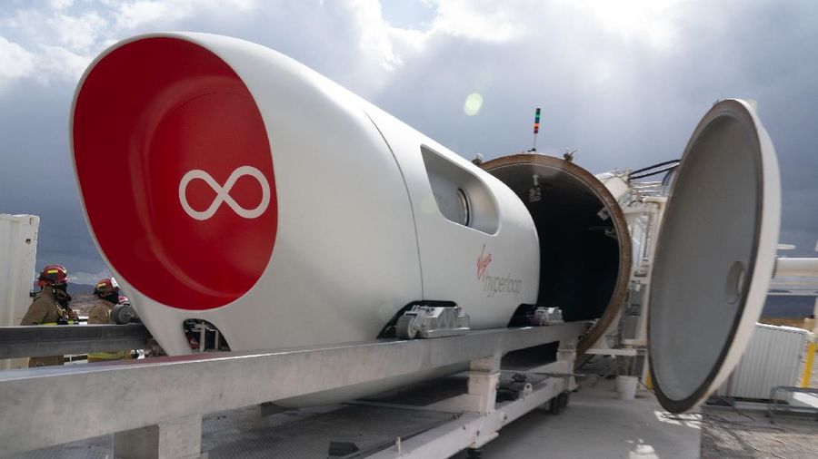 Virgin Hyperloop melakukan ujian pertama membawa penumpang manusia.(Dok. Sarah Lawson (Virgin Hyperloop))