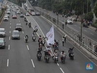 Duh! Ada Penjemput Habib Rizieq Shihab Masuk Tol Pakai Motor