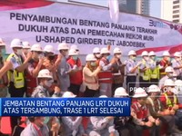 Jembatan Bentang Panjang LRT Dukuh Atas Tersambung