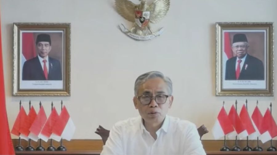 Ketua Dewan Komisioner Otoritas Jasa Keuangan (OJK) Wimboh Santoso dalam acara Pekan Fintech Nasional 2020 (Tangkapan Layar Youtube Bank Indonesia)