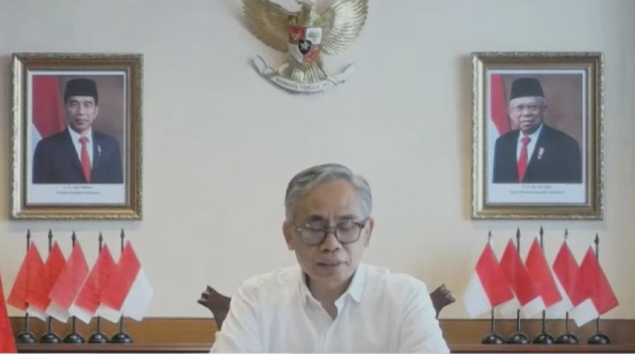 Ketua Dewan Komisioner Otoritas Jasa Keuangan (OJK) Wimboh Santoso dalam acara Pekan Fintech Nasional 2020 (Tangkapan Layar Youtube Bank Indonesia)