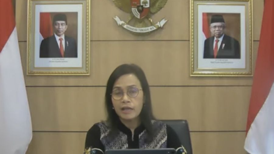 Menteri Keuangan Sri Mulyani dalam acara Pekan Fintech Nasional 2020 (Tangkapan Layar Youtube Bank Indonesia)