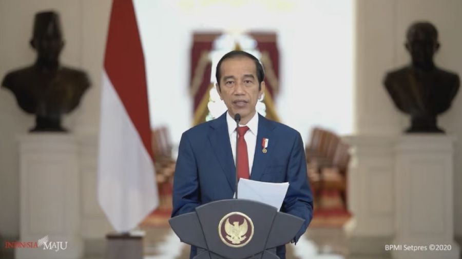 Presiden Joko Widodo saat Opening Ceremony Pekan Fintech Nasional 2020 (tangkapan Layar Youtube Bank Indonesia)