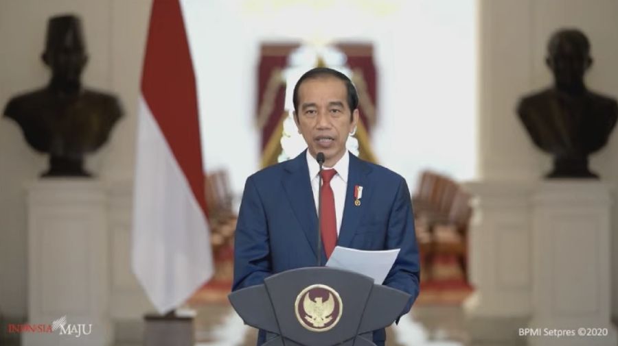 Presiden Joko Widodo saat Opening Ceremony Pekan Fintech Nasional 2020 (tangkapan Layar Youtube Bank Indonesia)