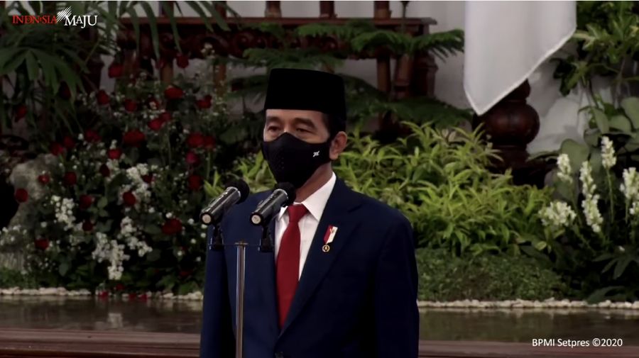 Upacara Penganugerahan Tanda Jasa dan Tanda Kehormatan Republik Indonesia Tahun 2020 (Tangkapan Layar Youtube Sekretariat Presiden)