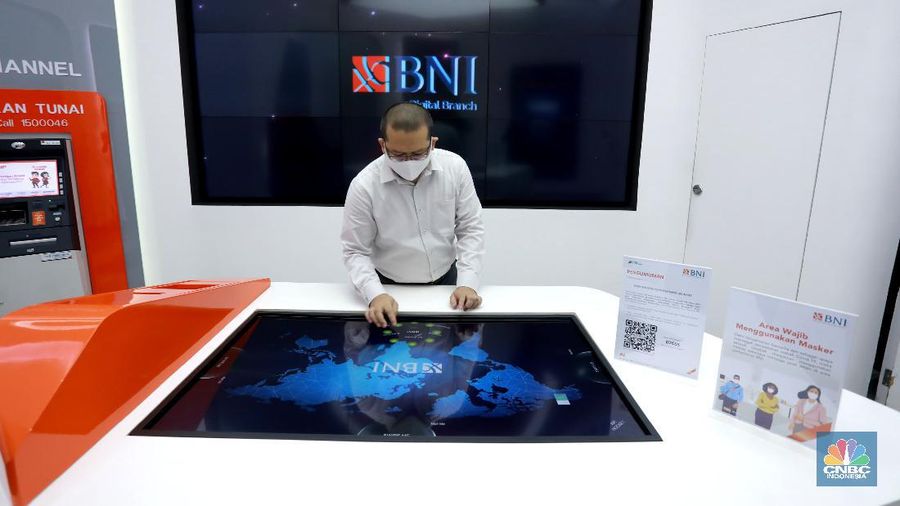 Ilustrasi Digital Branch BNI (CNBC Indonesia/ Tri Susilo)