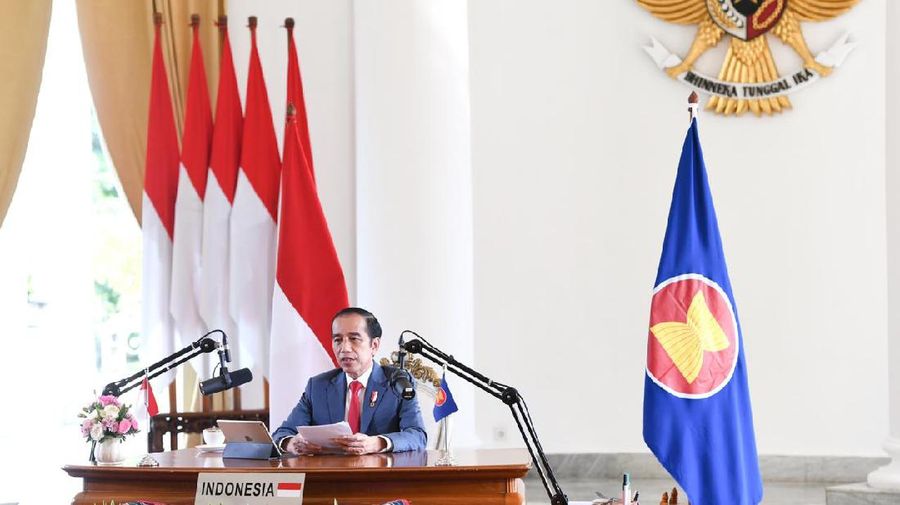 Presiden Jokowi Hadiri KTT ke-37 ASEAN, Istana Kepresidenan Bogor, 12 November 2020. (Biro Pers Sekretariat Presiden/ Lukas)