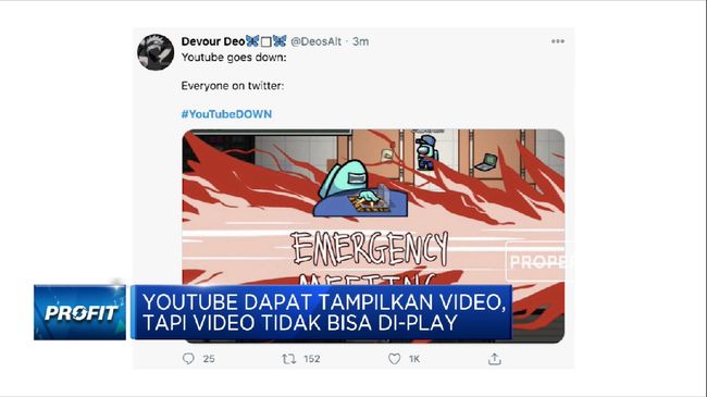 YouTube Down Jadi Trending Topic Nomor 1 di Twitter