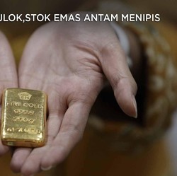Harga Emas Anjlok, Stok Emas Antam Menipis