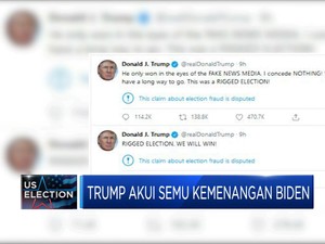 Trump Akui Semu Kemenangan Biden