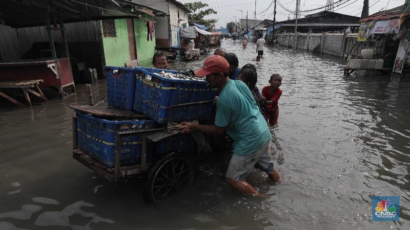 Giant Sea Wall, tanggul raksasa (CNBC Indonesia/Muhammad Sabki)
