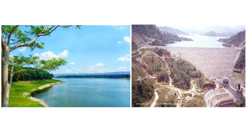 Before after waduk gajah mungkur di Wonogiri. (Dok: PUPR)