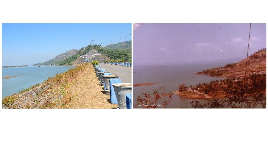 Before after waduk gajah mungkur di Wonogiri. (Dok: PUPR)