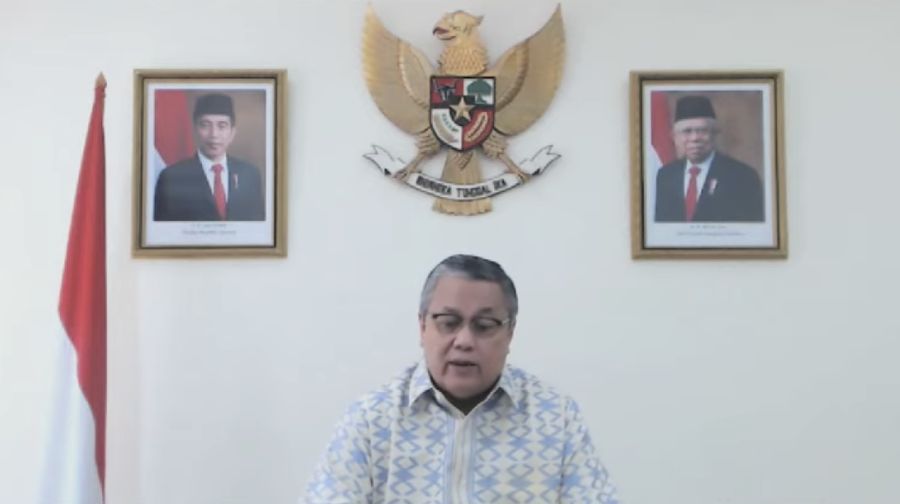 Live Streaming Pembacaan Hasil Rapat Dewan Gubernur Bulanan BI November 2020 Cakupan Triwulanan. (Tangkapan layar youtube BI)