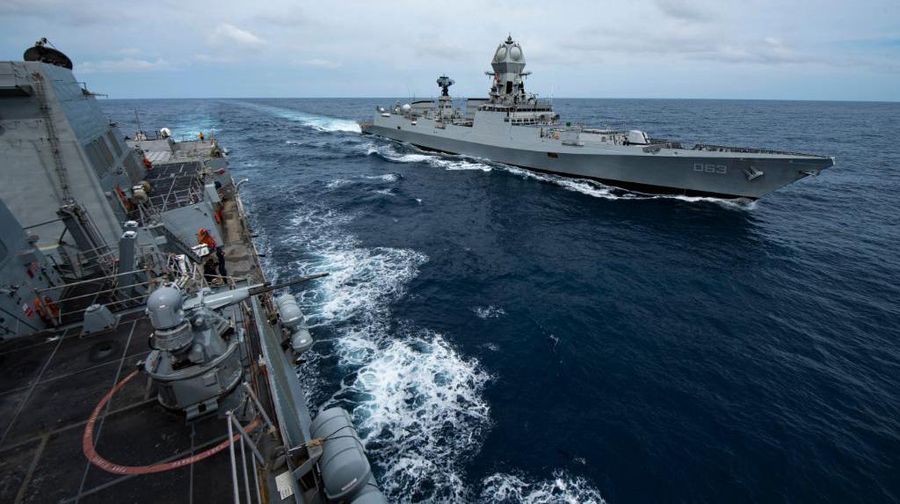 Kapal perang AS di laut Asia Pasifik. (Dok: Twetter U.S. Navy)
