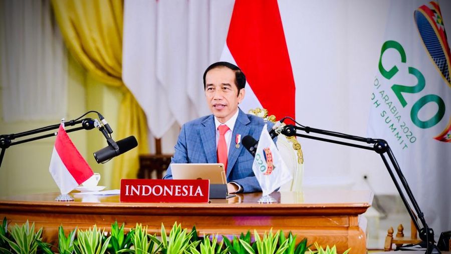 Jokowi di KTT G20, 21 November 2020/Biro Setpres