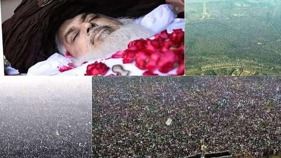 Pemakaman pemimpin Partai Politik Tehreek-i-Labbaik Pakistan (TLP), Khadim Hussain Rizvi/Dok The News.pk