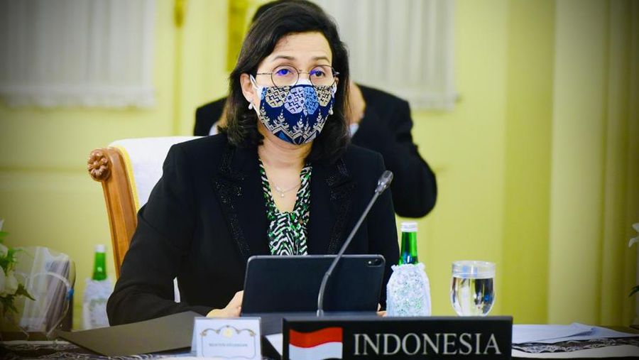Sri Mulyani di KTT G-20, 21 November 2020/Biro Setpres