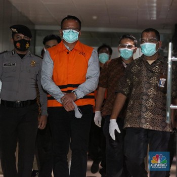 Pakai Rompi Oranye, Menteri Edhy Resmi Ditahan KPK
