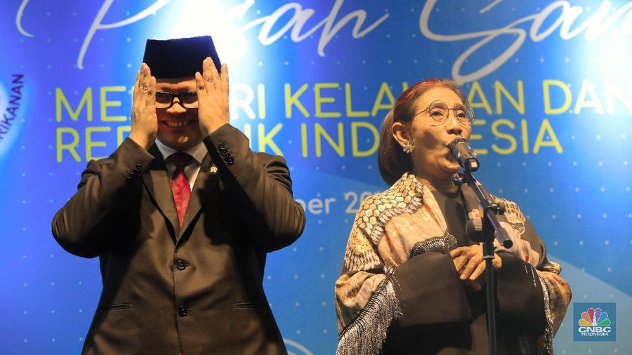 Serah Terima Jabatan Menteri KKP (CNBC Indonesia/Andrean Kristianto)