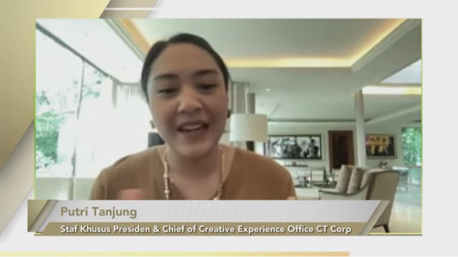 Putri Tanjung, Staf Khusus Kepresidenan (Tangkapan Layar Youtube Bank Mandiri)
