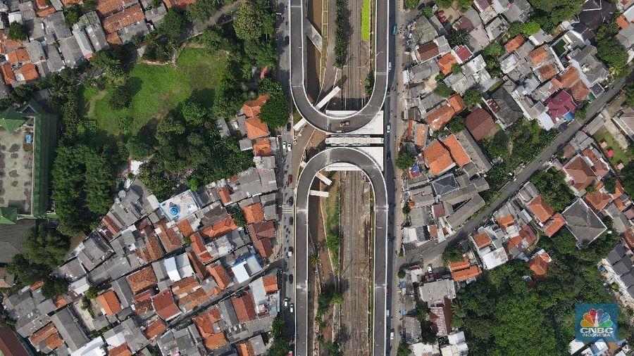 Fly Over Tapal Kuda Lentang Agung (CNBC Indonesia/Andrean Kristianto)