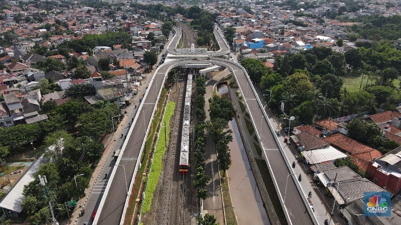 Fly Over Tapal Kuda Lentang Agung (CNBC Indonesia/Andrean Kristianto)
