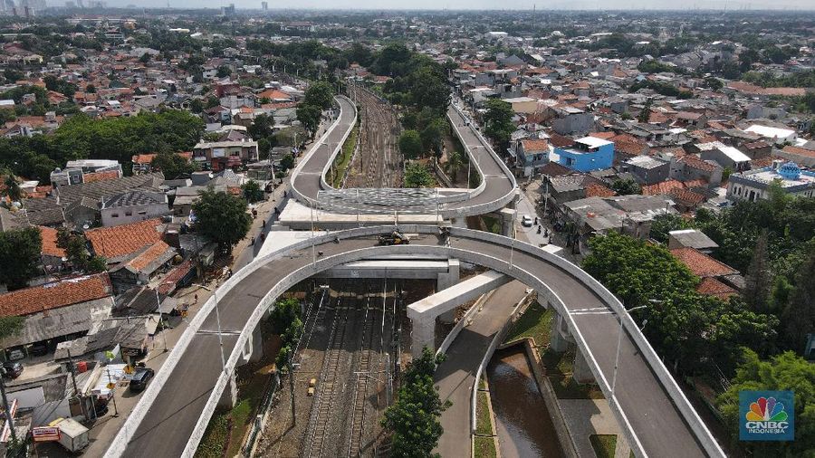 Fly Over Tapal Kuda Lentang Agung (CNBC Indonesia/Andrean Kristianto)