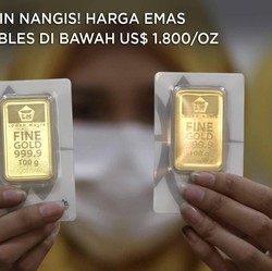 Bikin Nangis! Harga Emas Ambles di Bawah US$ 1.800/Oz