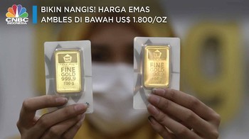 Bikin Nangis! Harga Emas Ambles di Bawah US$ 1.800/Oz