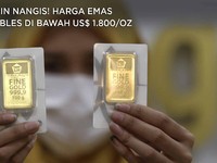 Bikin Nangis! Harga Emas Ambles di Bawah US$ 1.800/Oz