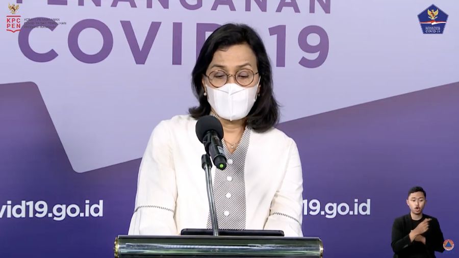Menteri Keuangan Sri Mulyani (Tangkapan Layar BNPB Indonesia)
