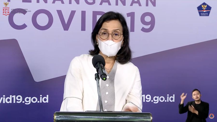 Menteri Keuangan Sri Mulyani (Tangkapan Layar BNPB Indonesia)