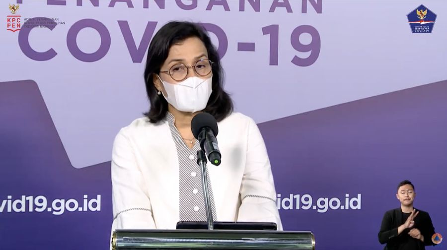 Menteri Keuangan Sri Mulyani (Tangkapan Layar BNPB Indonesia)