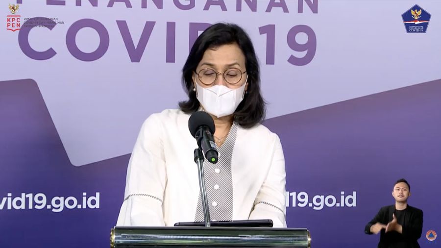 Menteri Keuangan Sri Mulyani (Tangkapan Layar BNPB Indonesia)