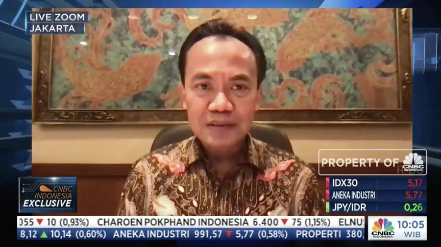 Sekretaris Kementerian Koordinator Bidang Perekonomian, Susiwijono Moegiarso dalam acara webinar 