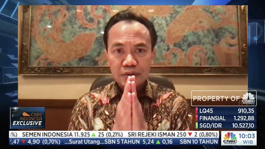 Sekretaris Kementerian Koordinator Bidang Perekonomian, Susiwijono Moegiarso dalam acara webinar 