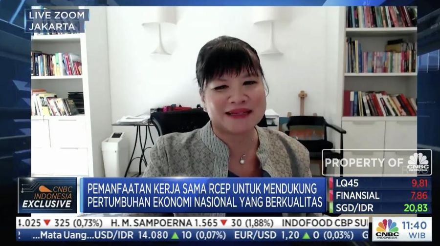 Wakil Ketua Umum Kadin, Shinta W Kamdan dalam acara webinar 