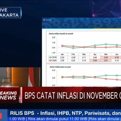 BPS: Terjadi Inflasi 0,28% (mtm) di November 2020