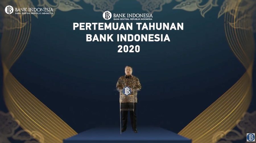 Gubernur Bank Indonesia, Perry Warjiyo dalam Pertemuan Tahunan Bank Indonesia (PTBI) 2020 (Tangkapan Layar Youtube Bank Indonesia)