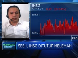 Sesi I, IHSG Ditutup Melemah